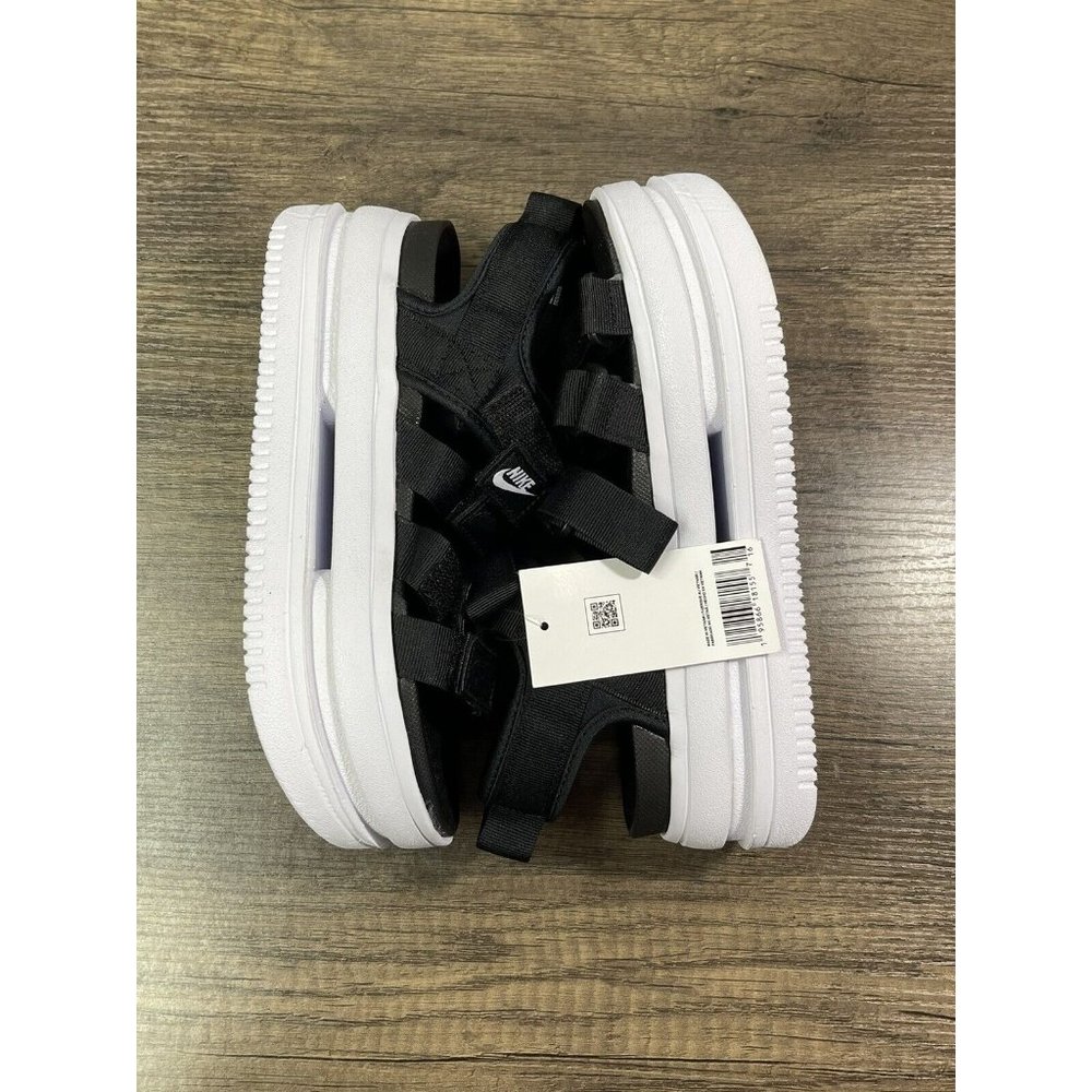 Nike Icon Classic Sandal NA 'Black White' (DH0224-001) Womens Size 7
